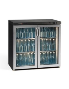 Arrière-bar 2 portes battantes vitrées 215L - H 900mm | Gamko - MG3/250GCS - 1