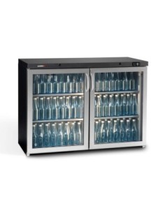 Arrière-bar 2 portes battantes vitrées 289L - H 900mm | Gamko - MG3/275GCS - 1
