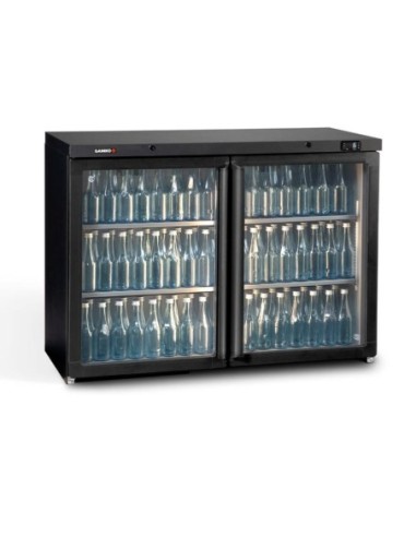 Arrière-bar 2 portes battantes vitrées 289L - H 900mm | Gamko - MG3/275G - 1