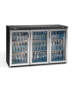 Arrière-bar 3 portes battantes vitrées 326L - H 900mm | Gamko - MG3/315GCS - 1