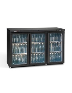 Arrière-bar 3 portes battantes vitrées 326L - H 900mm | Gamko - MG3/315G - 1