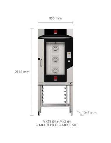 Four mixte électrique écran tactile - 10 GN 1/1 & EN 60x40 | EKA - MKF1016TS - 3