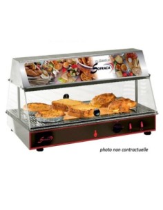 Vitrine chauffante gn 1/1 avec bloc lumineux - 1 etage - 1