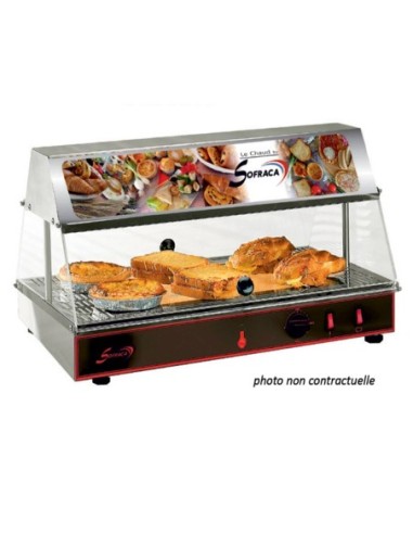 Vitrine chauffante gn 1/1 avec bloc lumineux - 1 etage - 1