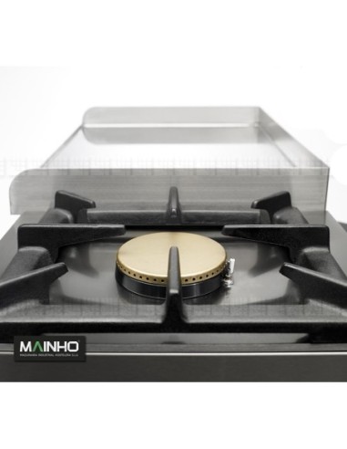 Plancha à gaz lisse en chrome dur avec rechaud Novo-Crom | Mainho - 2
