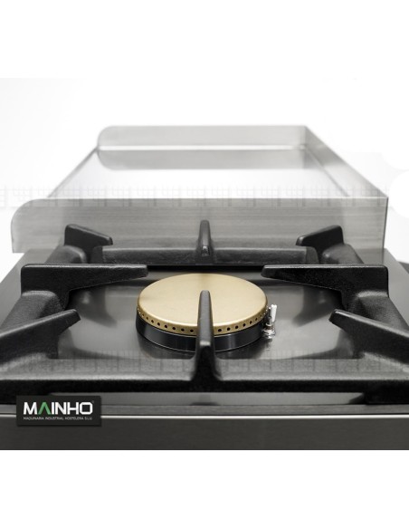 Plancha à gaz lisse en chrome dur avec rechaud Novo-Crom | Mainho - 2