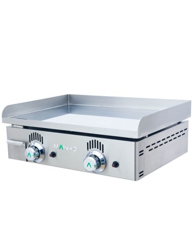 Plancha à gaz mi-rainurée en chrome dur Novo-Crom | Mainho - 1