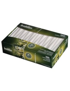 Bougies effilées Bolsius 254mm blanches - 1