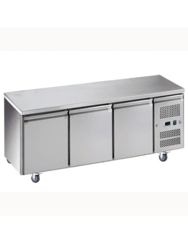Tour pâtissier réfrigéré 3 portes et plan en inox - P800 mm L2G - 1