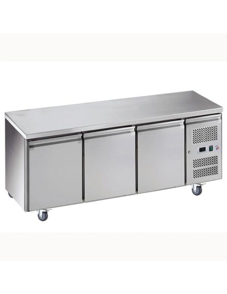 Tour pâtissier réfrigéré 3 portes et plan en inox - P800 mm L2G - 1