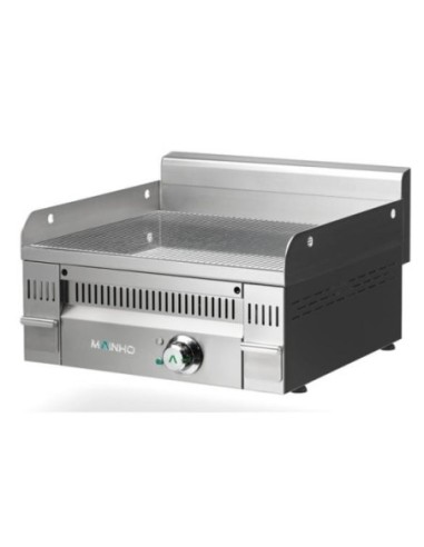Fry-Top électrique EURO-CROM rainurée en CHROME - L600 | Mainho