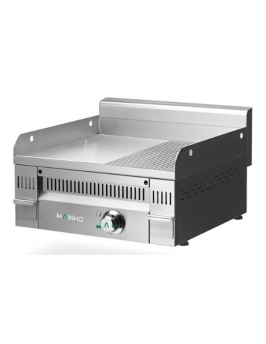 Fry-Top électrique EURO-SNACK semi-rainurée en ACIER rectifié - L600 | Mainho