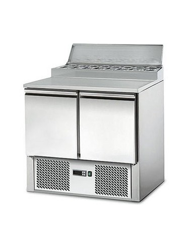 Saladette réfrigérée à capot - 2 portes GN 1/1 - 2