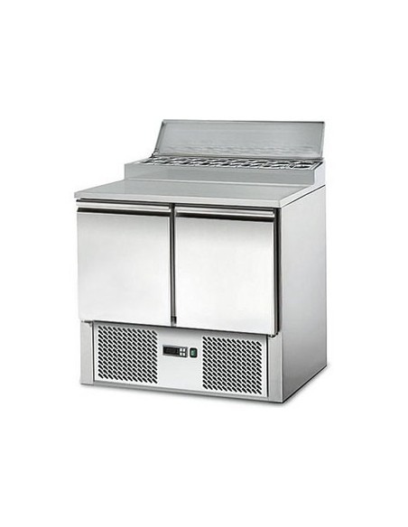 Saladette réfrigérée à capot - 2 portes GN 1/1 - 2