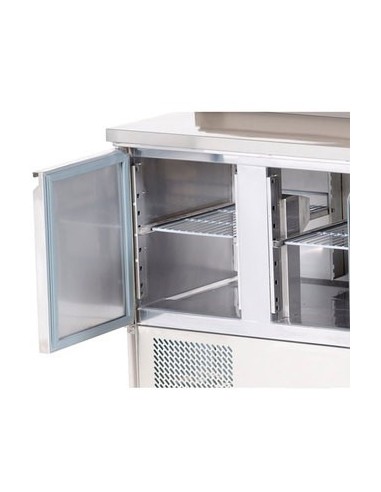 Saladette réfrigérée à capot - 3 portes GN 1/1 - 2