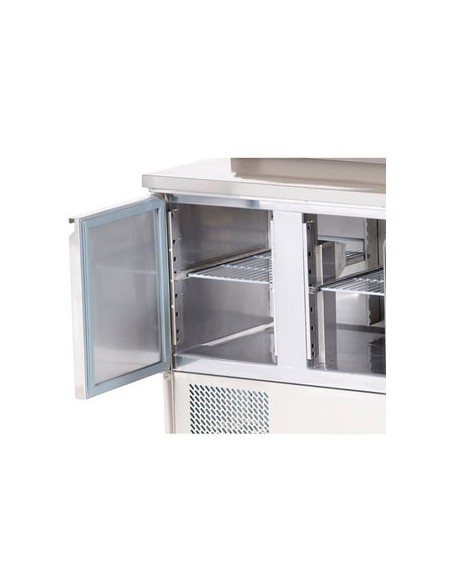 Saladette réfrigérée à capot - 3 portes GN 1/1 - 2