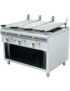 Grill pierre de lave à gaz sur meuble Royal Grill | Mainho - 1