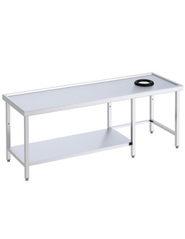 Tables avec orifice vide-déchets et étagère pour lave-vaisselle - 1