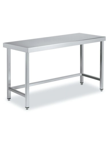 Tables de travail inox centrales avec renfort - Profondeur 800 mm - 1