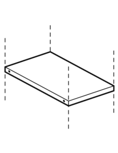 Etagère perforée pour meuble neutre L400 - Série 700 - 1