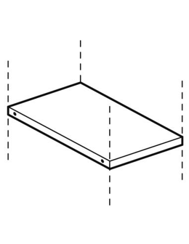 Etagère perforée pour meuble neutre L600 - Série 700 - 1