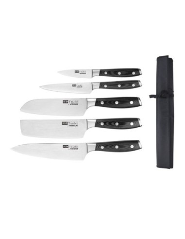 Ensemble de 5 couteaux japonais et étui Vogue Tsuki Series 7 - 1