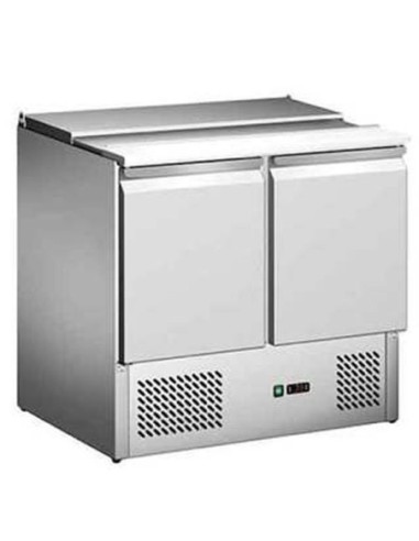 Saladette réfrigérée à capot télescopique - 2 portes GN 1/1 - 1