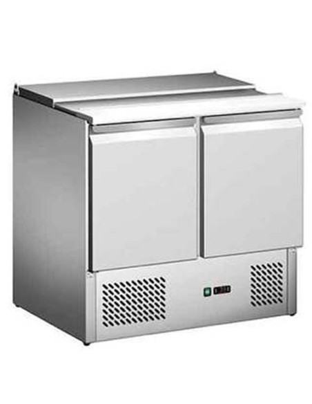 Saladette réfrigérée à capot télescopique - 2 portes GN 1/1 - 1