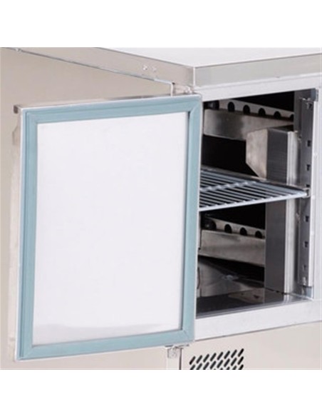 Saladette réfrigérée 2 portes GN 1/1 dessus inox - 3