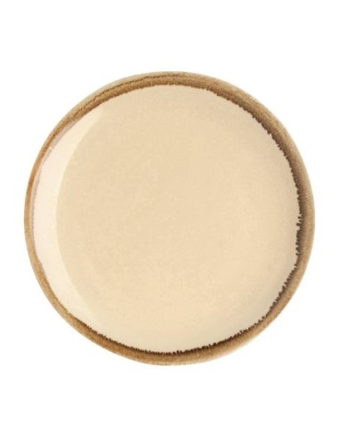 Assiette plate ronde couleur sable Kiln Olympia 230mm lot de 6 - 1