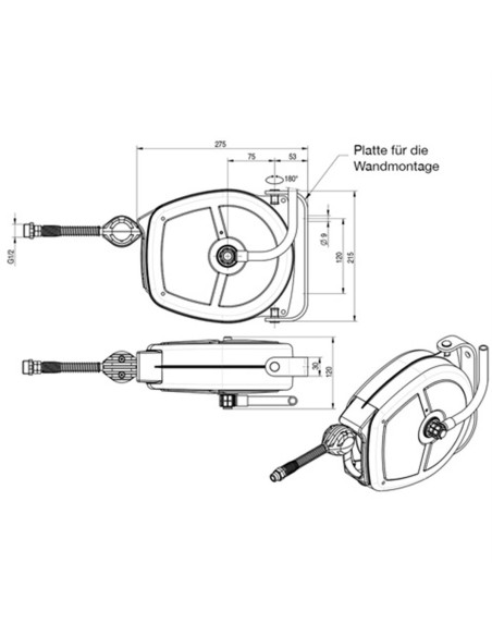 Groupe de lavage professionnel - Tuyau 5 m - 2