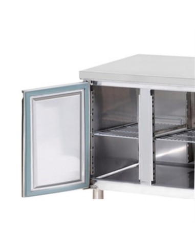 Table desserte positive centrale profondeur 600 - 2 portes - 2