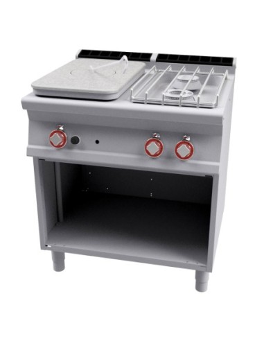 Plan de cuisson gaz sur meuble 2 feux et 1/2 plaque coup de feu - Série 700 - 1