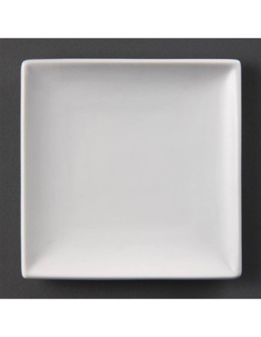 Assiettes carrées blanches Olympia - lot de 12 - 1