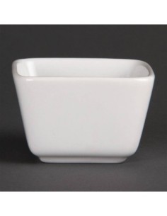 Minis plats carrés hauts blancs 75mm Olympia - 1