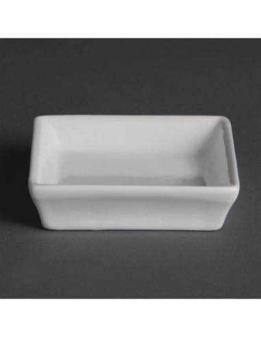 Mini plats carrés blancs Olympia 80mm - 1