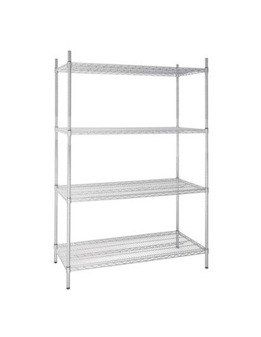 Étagère métallique en kit 4 niveaux ajustables Vogue - 1