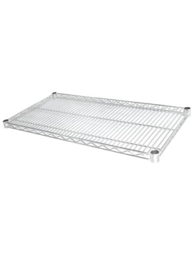 Lot de 2 étagères métalliques Vogue en chrome - 1