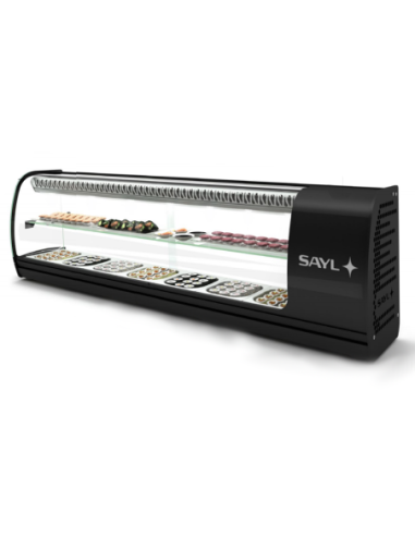 Vitrine froide à Sushi série Slim SAYL - 7 Bacs GN 1/6 - 1