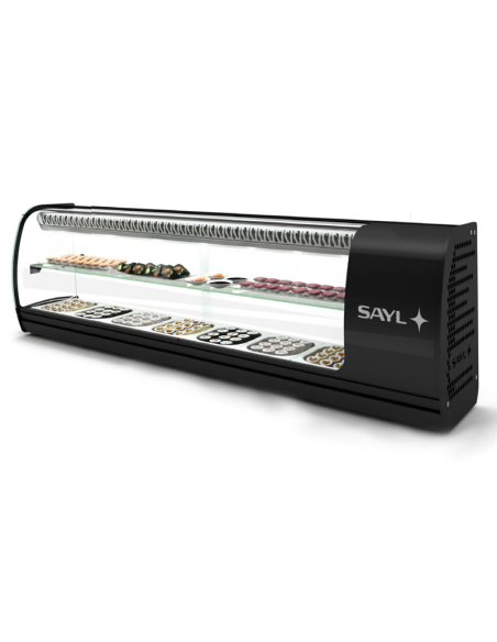Vitrine froide à Sushi série Slim SAYL - 7 Bacs GN 1/6 - 1