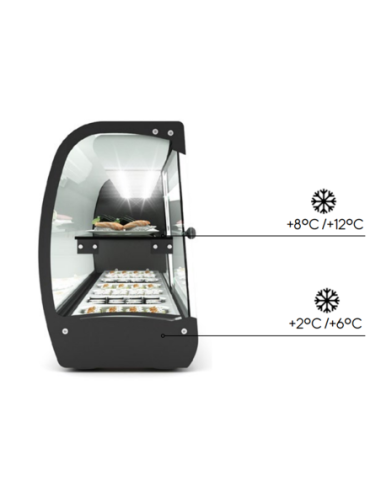 Vitrine froide à Sushi série Slim SAYL - 7 Bacs GN 1/6 - 2