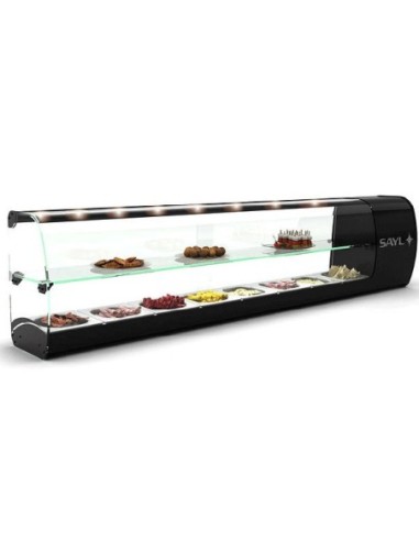 Vitrine froide à Tapas Série Slim SAYL - 7 Bacs GN 1/6 - 1