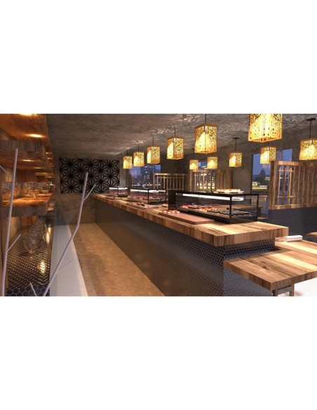 Vitrine froide SAYL Logic Sushi line avec 6 bacs GN 1/3x40 - 4