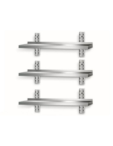 Etagères murales en inox 3 niveaux Profondeur 400 mm - 1