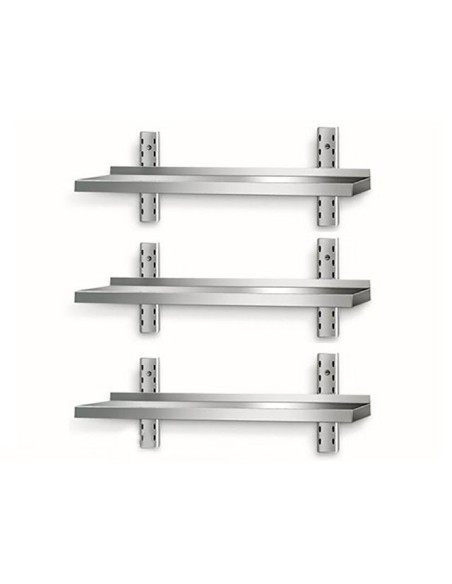 Etagères murales en inox 3 niveaux Profondeur 400 mm - 1