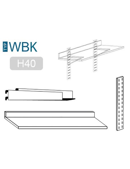 Etagères murales en inox 3 niveaux Profondeur 400 mm - 2