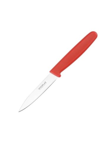 Couteau d'office Hygiplas rouge 7,5 cm - 1