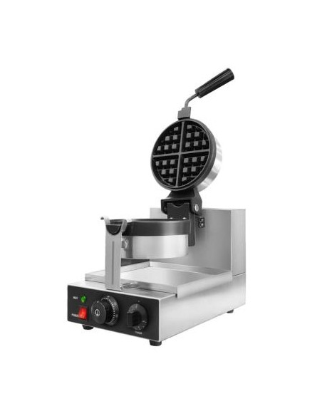 Gaufrier électrique simple rotatif 180° électrique en fonte - 1