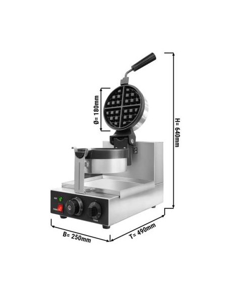 Gaufrier électrique simple rotatif 180° électrique en fonte - 2