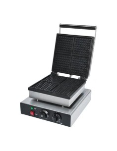 Gaufrier électrique simple en fonte ouverture 90° - 4 gaufres - 1